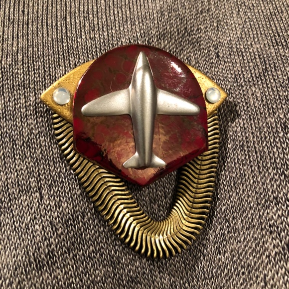 Vintage Airplane Pin/Brooch, Original Design -One of a Kind - Picture 5 of 6